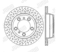 2x Disco freno ventilato 562588JC JURID per PORSCHE BOXSTER 718 BOXSTER CAYMAN