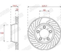 2x Disco freno ventilato 562590JC-1 JURID per PORSCHE 911 Cabriolet 911