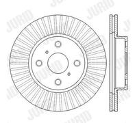 2x Disco freno ventilato 562602JC JURID per ASTON MARTIN TOYOTA