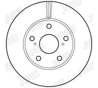 2x Disco freno ventilato 562623JC JURID per TOYOTA AURIS COROLLA Tre volumi