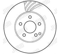 2x Disco freno ventilato 562627JC JURID per MERCEDES-BENZ SLK CLASSE C Coupé