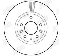 2x Disco freno ventilato 562633JC JURID per MAZDA 6 Tre volumi 6 Hatchback