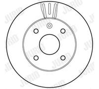 2x Disco freno ventilato 562662JC JURID per CHEVROLET DAEWOO DODGE