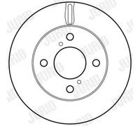 2x Disco freno ventilato 562674JC JURID per NISSAN SUZUKI