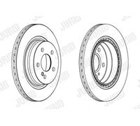 Jurid Disco freno 562680JC ventilato per Mercedes-Benz Classe C - 2 pezzi