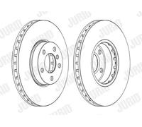 2x Disco freno ventilato 562691JC-1 JURID per BMW TOYOTA