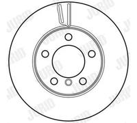 2x Disco freno ventilato 562708JC JURID per MINI MINI COUNTRYMAN MINI PACEMAN