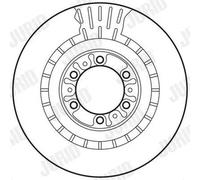 2x Disco freno ventilato 562798JC JURID per MITSUBISHI L200 PAJERO SPORT I