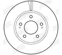 2x Disco freno ventilato 562820JC JURID per MITSUBISHI DODGE