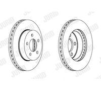 2x Disco freno ventilato 562856JC JURID per JEEP CHEROKEE