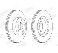 2x Disco freno ventilato 562873JC JURID per MITSUBISHI GRANDIS