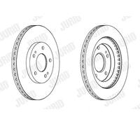 2x Disco freno ventilato 562875JC JURID per MITSUBISHI PAJERO PININ I