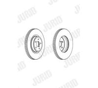 2x Disco freno ventilato 562945JC-1 JURID per SUBARU LEGACY V Familiare OUTBACK
