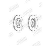 2x Disco freno ventilato 562959JC JURID per RENAULT DACIA
