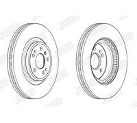 2x Disco freno ventilato 563002JC-1 JURID per MERCEDES-BENZ CLASSE M GLE Coupe