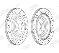 2x Disco freno ventilato 563017JC JURID per MERCEDES-BENZ CLASSE M CLASSE GL