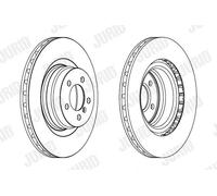 2x Disco freno ventilato 563022JC-1 JURID per LAND ROVER RANGE ROVER III