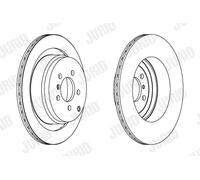 2x Disco freno ventilato 563023JC-1 JURID per LAND ROVER RANGE ROVER III
