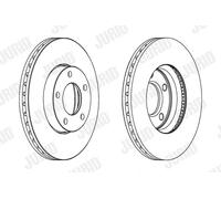 2x Disco freno ventilato 563028JC JURID per MAZDA 5 3 Tre volumi 3