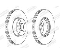 2x Disco freno ventilato 563045JC-1 JURID per BMW 5 Touring 5 6 6 Cabriolet