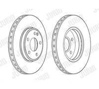 2x Disco freno ventilato 563114JC JURID per MERCEDES-BENZ INFINITI