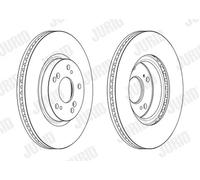 2x Disco freno ventilato 563127JC JURID per HONDA CIVIC IX CIVIC IX Tourer HR-V