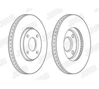 2x Disco freno ventilato 563132JC JURID per FORD ECOSPORT