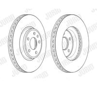 2x Disco freno ventilato 563174JC-1 JURID per AUDI A4 B9 A5 Sportback Q5 A6 C8