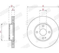 2x Disco freno ventilato 563324JC JURID per MAZDA 2 Hatchback MX-5 RF Targa