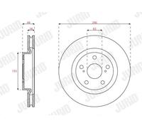 2x Disco freno ventilato 563699JC JURID