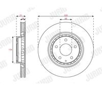 2x Disco freno ventilato 563714JC JURID per MAZDA 6 Tre volumi 6 Familiare CX-5