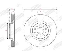 2x Disco freno ventilato 563719JC JURID per FIAT TIPO Tre volumi TIPO Hatchback