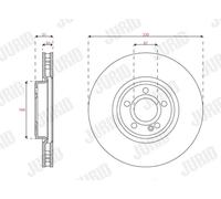 2x Disco freno ventilato 563754JC-1 JURID per MERCEDES-BENZ CLA GLB GLA