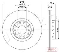 2x Disco freno ventilato 600924C JAPKO per AUDI V8 100 C4 Tre volumi A8 D2 A6 C4