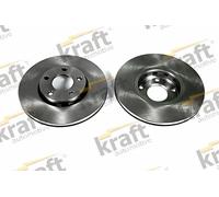 2x Disco freno ventilato 6040130 KRAFT AUTOMOTIVE per AUDI SKODA SEAT
