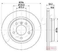 2x Disco freno ventilato 610109C JAPKO per BMW 3 3 Coupé 3 Touring 3 Cabriolet