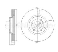 2x Disco freno ventilato 800-1060C CIFAM per MAZDA CX-7