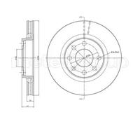 2x Disco freno ventilato 800-166 CIFAM per OPEL DAEWOO LOTUS