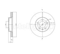 2x Disco freno ventilato 800-1843C CIFAM per VW SEAT AUDI SKODA