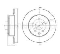2x Disco freno ventilato 800-797C CIFAM per NISSAN RENAULT