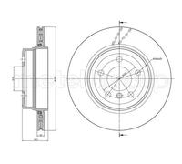 2x Disco freno ventilato 800-813C CIFAM per BMW X3