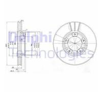 DELPHI BG2423 Disco freno