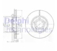 DELPHI BG2518 Disco freno