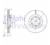 DELPHI BG2524 Disco freno