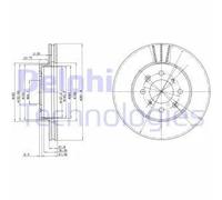 Delphi Disco freno BG2615 – Kit coppia anteriore ventilato per Honda Rover