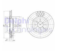 2x Disco freno ventilato BG2617 DELPHI per ALFA ROMEO FIAT LANCIA