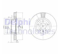Dischi freno DELPHI BG2742, anteriore, ventilato, 2 Pezzo