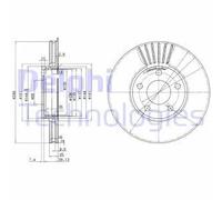 Discofreno BG2745 DELPHI per VW AUDI SEAT SKODA