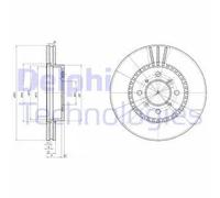 2x Disco freno ventilato BG2814 DELPHI per HONDA PRELUDE V PRELUDE IV ACCORD VI