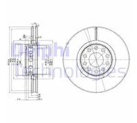 2x Disco freno ventilato BG3033 DELPHI per AUDI 100 C4 Tre volumi A8 D2 A6 C4